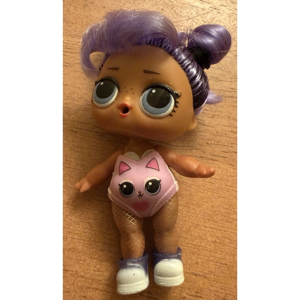 LOL Surprise Doll Daring Diva Hairgoals Purple Real Hair Swim‎ Suit Cat